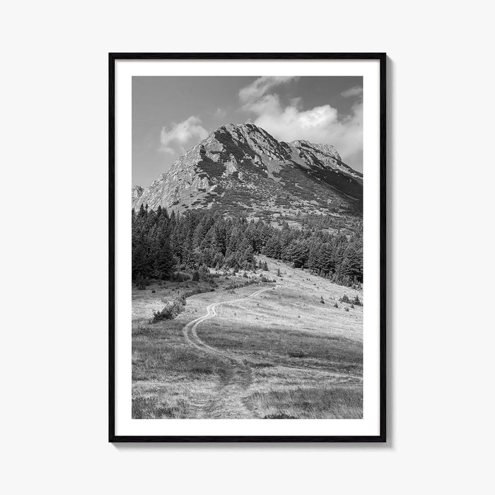 Kosovo Black and White Fine Art Photo Print, Rugova Valley Hajla Peak Poster