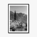 Bay of Kotor Black and White Fine Art Photo Print, Perast Montenegro, Wall Poster