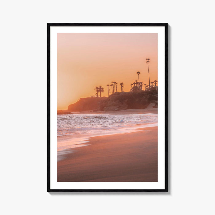 Laguna Beach Golden Fine Art Photo Print, Orange County California, Ocean Waves Wall Decor