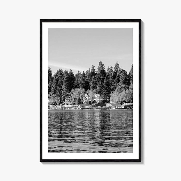 Lake Arrowhead Black and White Fine Art Photo Print, California Wall Decor Poster