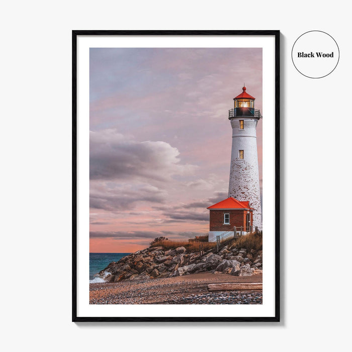 Crisp Point Lighthouse Fine Art Photo Print, Lake Superior, Upper Peninsula Michigan, Poster, USA