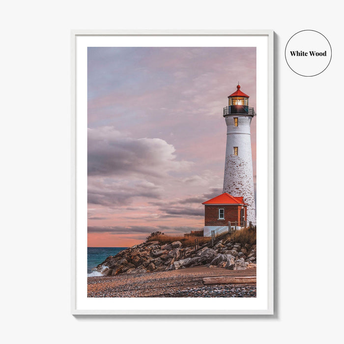 Crisp Point Lighthouse Fine Art Photo Print, Lake Superior, Upper Peninsula Michigan, Poster, USA