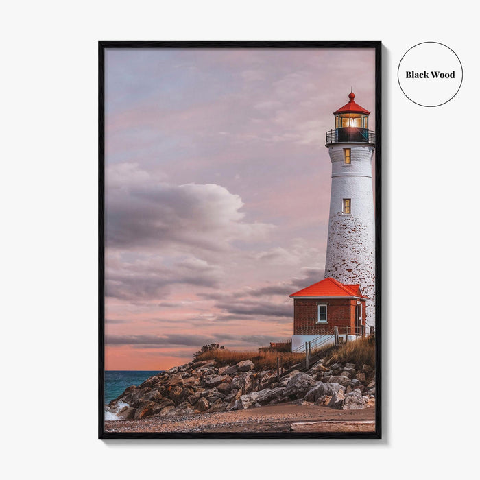 Crisp Point Lighthouse Fine Art Photo Print, Lake Superior, Upper Peninsula Michigan, Poster, USA