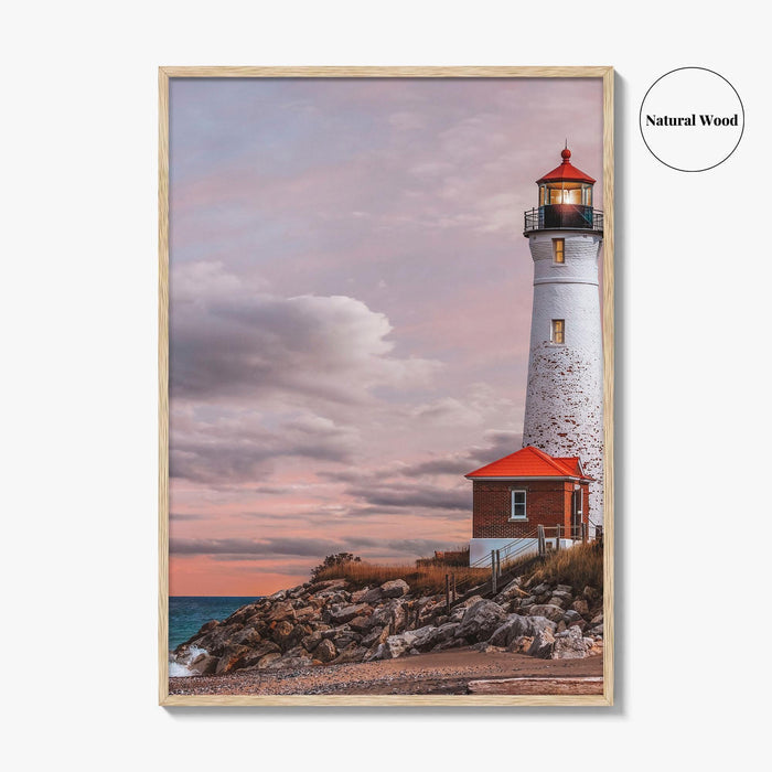 Crisp Point Lighthouse Fine Art Photo Print, Lake Superior, Upper Peninsula Michigan, Poster, USA