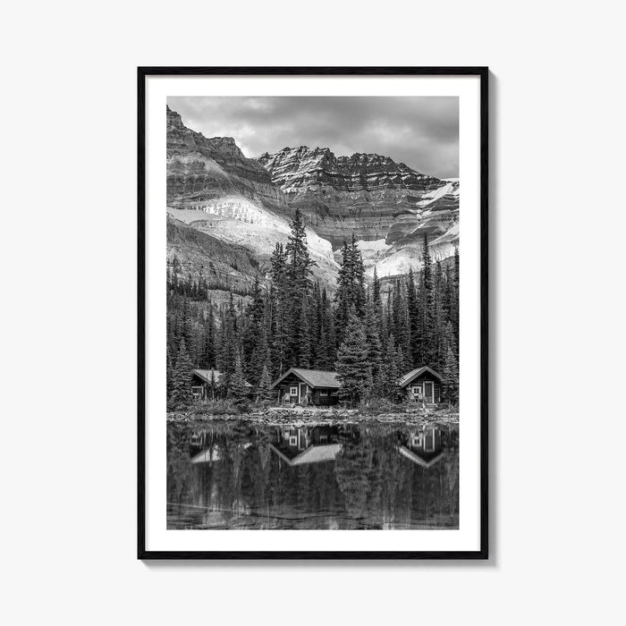 Lake O'Hara Black and White Fine Art Photo Print, Yoho National Park Poster