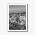 Las Vegas Skyline Black and White Fine Art Photo Print, Strip Nevada Poster