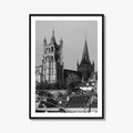 Lausanne Black and White Fine Art Photo Print, Vaud, Lake Geneva, Switzerland Wall Decor