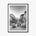 Lauterbrunnen Black and White Fine Art Photo Print, Staubbach Waterfall Swiss Alps Poster