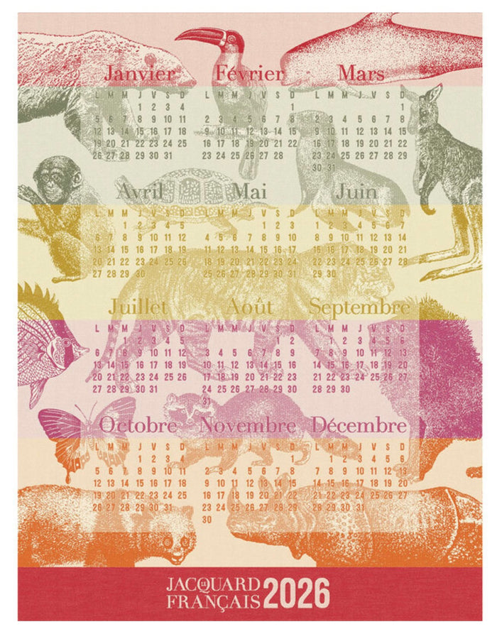 Le Jacquard Français 2026 Calendar tea towel