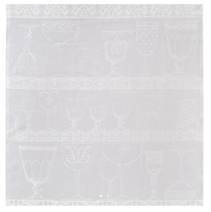 Le Jacquard Français ‘Cristal’ glass pure linen tea towel
