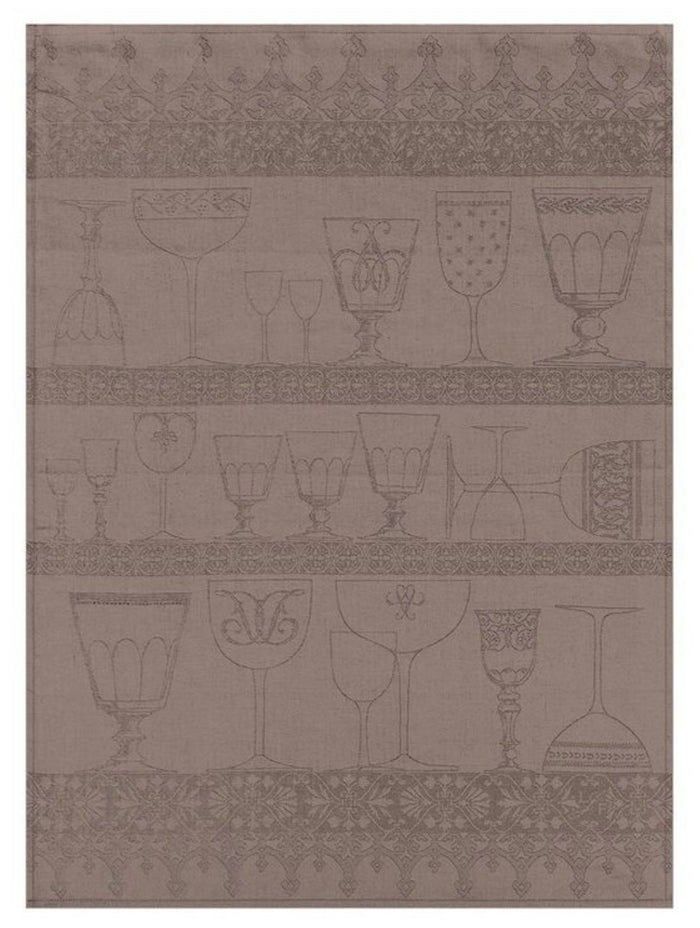 Le Jacquard Français ‘Cristal’ glass pure linen tea towel