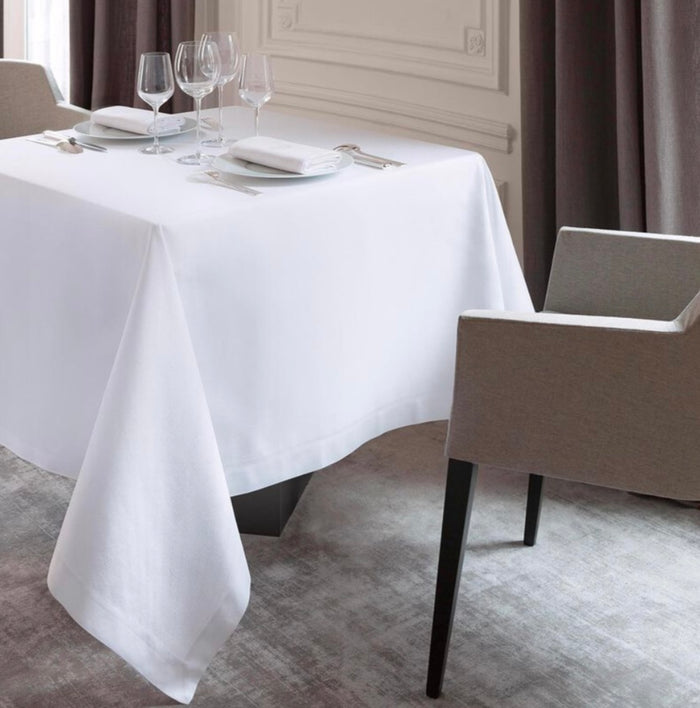 Le Jacquard Français White Collection Cotton Tablecloth