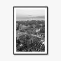 Leesburg Black and White Fine Art Photo Print, Market Station Aerial, Loudoun County Virginia