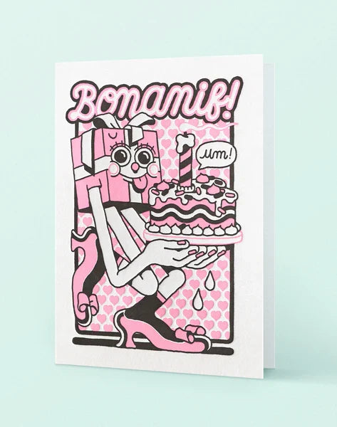 Letterpress de Paris Bonanif / Happy Birthday card by Elisa Marraudino