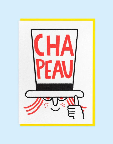 Letterpress de Paris Chapeau / Hats Off! greeting card by Amélie Falière
