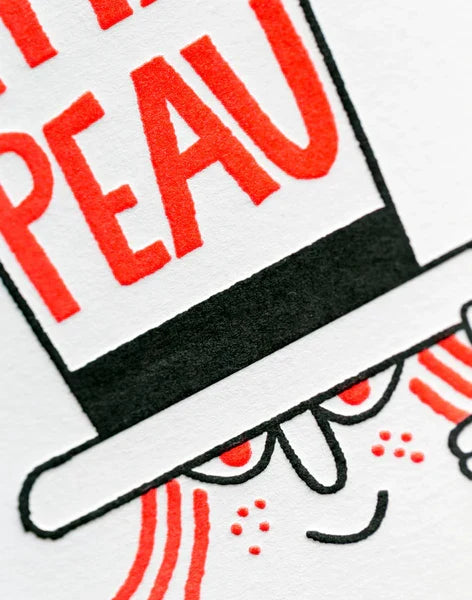 Letterpress de Paris Chapeau / Hats Off! greeting card by Amélie Falière
