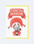 Letterpress de Paris Coucou Maman / Hi Mum greeting card by Amélie Falière