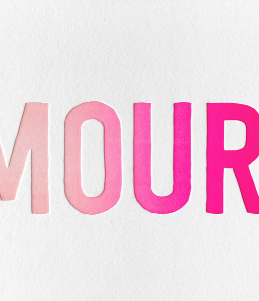 Letterpress de Paris Large Format French Word Cards