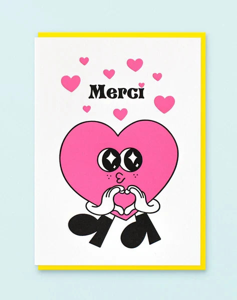 Letterpress de Paris Merci Cœur / Thank You card by Groduk & Boucar
