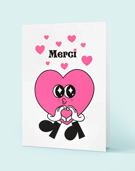 Letterpress de Paris Merci Cœur / Thank You card by Groduk & Boucar