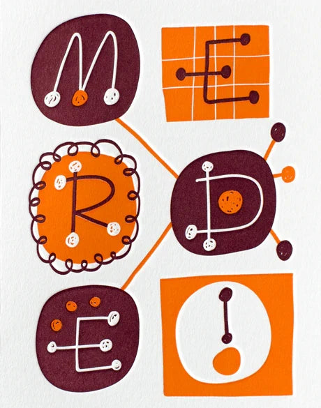 Letterpress de Paris Merde! / Sh*t! greeting card by Mathieu Julien