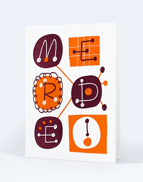 Letterpress de Paris Merde! / Sh*t! greeting card by Mathieu Julien