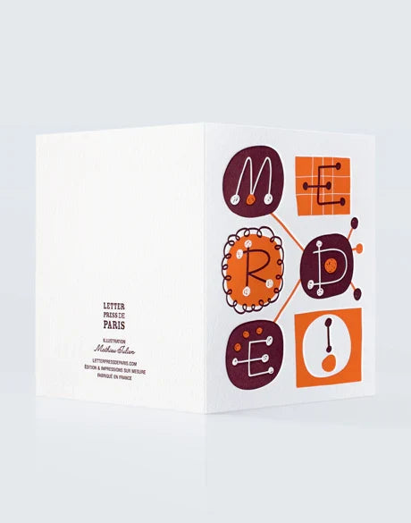 Letterpress de Paris Merde! / Sh*t! greeting card by Mathieu Julien