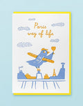 Letterpress de Paris, Paris Way of Life greeting card by Mickaël Jourdan