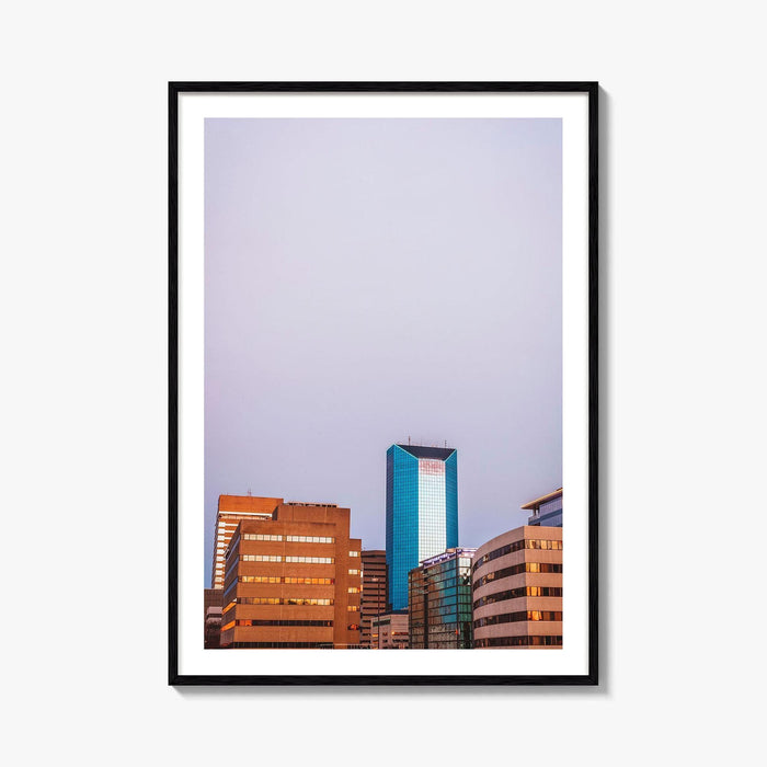 Lexington Kentucky Violet Skyline Fine Art Photo Print, Downtown Wall Decor Poster, USA