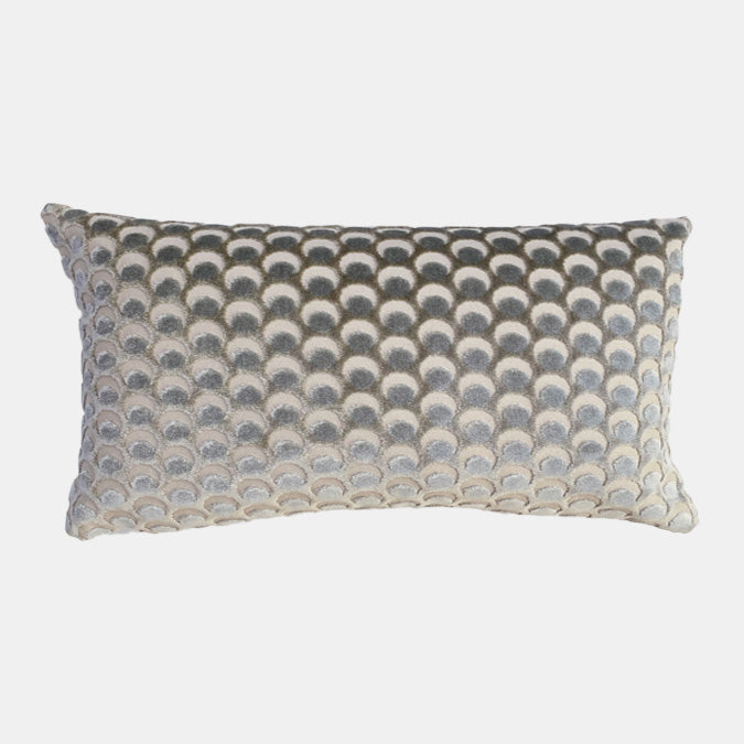 Liberty Ottoman Spot Pewter Velvet Lumbar Pillow