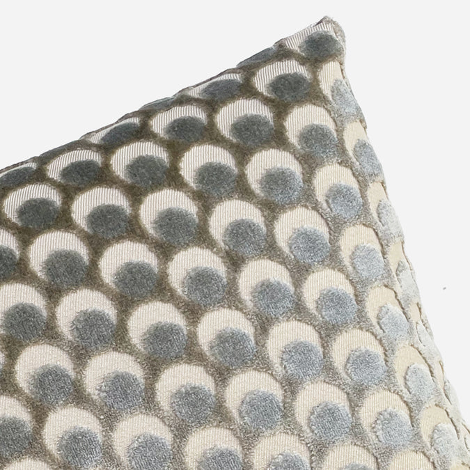 Liberty Ottoman Spot Pewter Velvet Lumbar Pillow