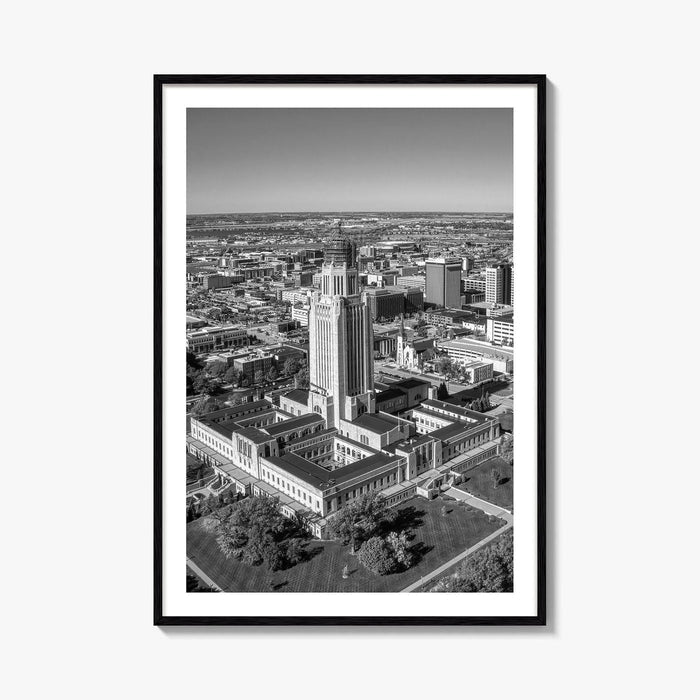 Lincoln Black and White Fine Art Photo Print, Nebraska USA Poster
