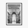 Lisbon Black and White Fine Art Photo Print, Praca do Comercio Poster, Portugal
