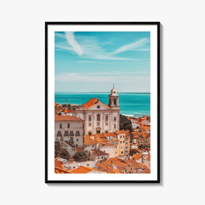 Lisbon Fine Art Photo Print, Portugal, Lisboa Rooftops View, Wall Decor Poster