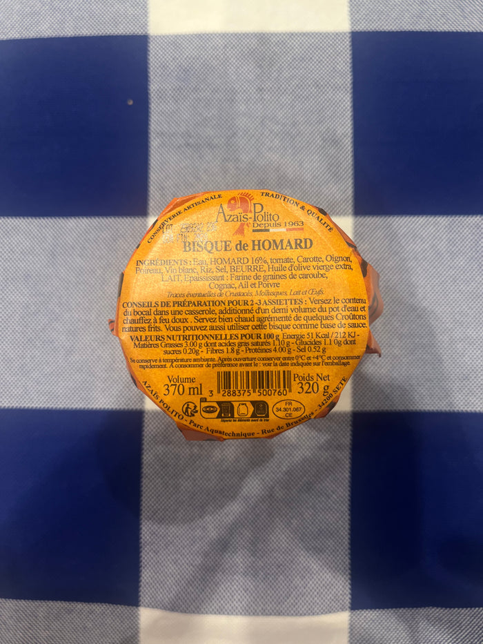 Lobster bisque by Azaïs-Polito, 370ml (Bisque de Homard)