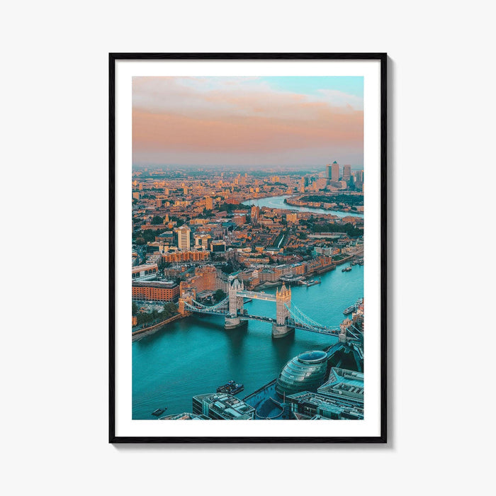 London Skyline Fine Art Photo Print, Thames River, England, UK, Wall Decor, Poster