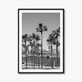 Long Beach Skyline Black and White Fine Art Photo Print, California Poster