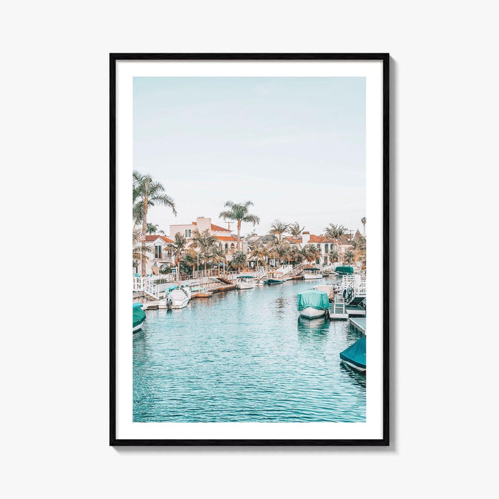 Naples Long Beach Fine Art Photo Print, California USA, Canal Boats, Poster