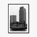 Long Island City Skyline Black and White Fine Art Photo Print, Queens NYC Poster