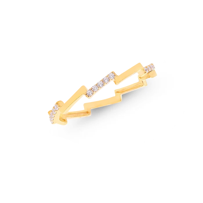 Lovely Ring With CZ in 18K Gold