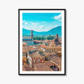 Lucca Fine Art Photo Print, Tuscany Italy Wall Poster, Aerial View, Historic Center