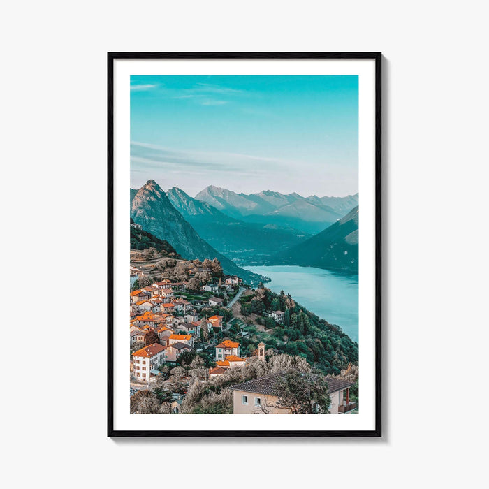 Lugano Fine Art Photo Print, Lake Lugano, Ticino Switzerland Poster, Monte Bre