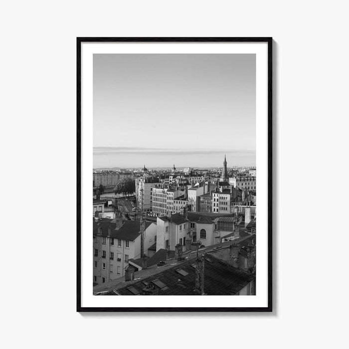 Vieux Lyon Black and White Fine Art Photo Print, Croix-Rousse, France, Wall Decor Poster
