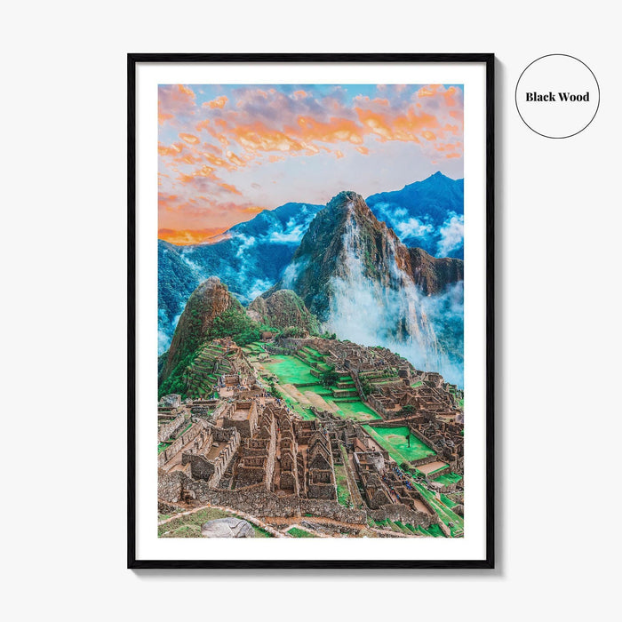 Machu Picchu Fine Art Photo Print, Cusco Peru, Inca Terraces Wall Decor Poster