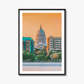 Madison Skyline Fine Art Photo Print, Wisconsin, USA, Lake Monona, Wall Decor, Poster