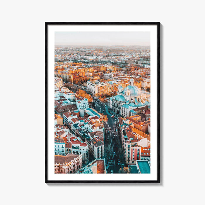Madrid Fine Art Photo Print, Aerial View, La Latina Spain Poster
