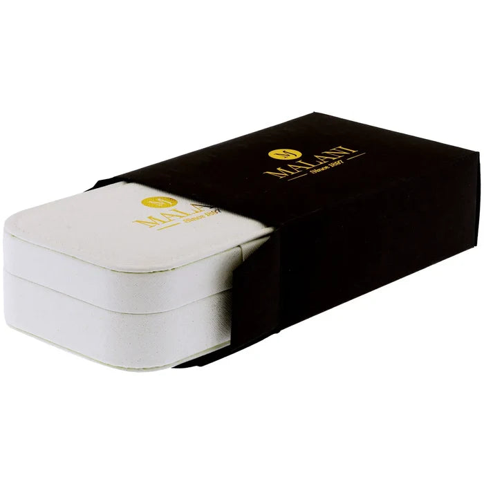 Malani Jewelers White Leather Jewelry Travel Case