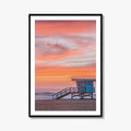 Malibu Fine Art Photo Print, Los Angeles California, Beach Lifeguard Tower Wall Decor Poster