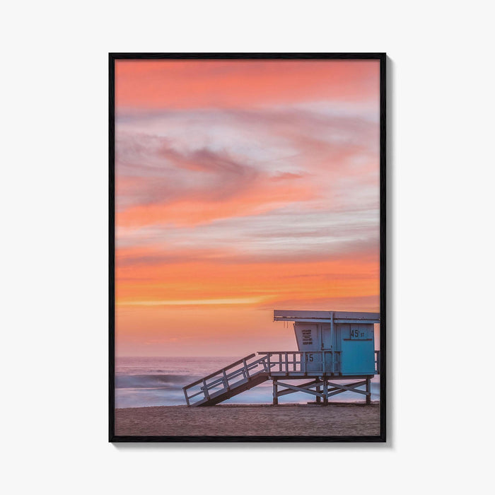 Malibu Fine Art Photo Print, Los Angeles California, Beach Lifeguard Tower Wall Decor Poster