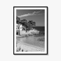 Mallorca Black and White Fine Art Photo Print, Cala Ratjada Spain Beach Coast Poster